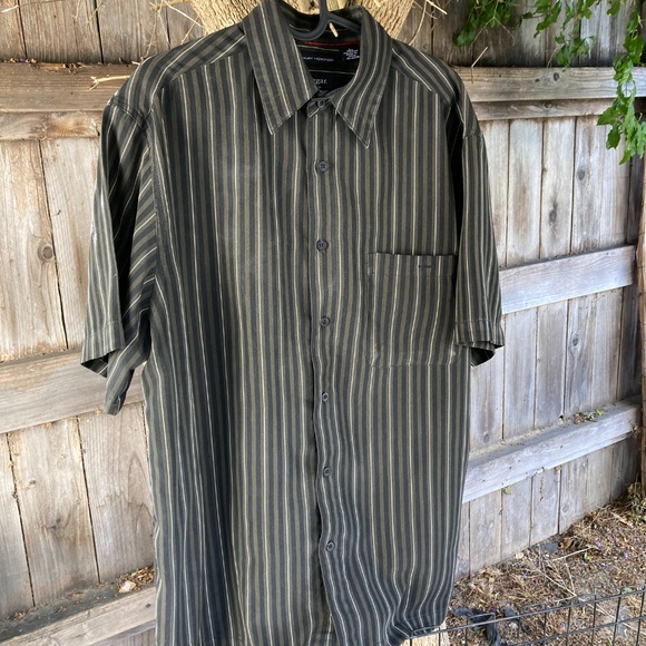Brown and Black Striped Shirt by HAGGAR - Picture 4 of 7